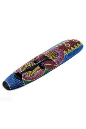 Ahşap Aborjin Mask 50 cm Renkli Duvar Dekoru Maske - 10