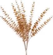Nettenevime Yapay Çiçek Gold Altın Renk Okaliptus 3Dallı Uzun Dal 76cm Eucalyptus thumbnail 6