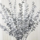 Yapay Çiçek Gümüş Renk Okaliptus 3Dallı Uzun Dal 76cm Eucalyptus - 1
