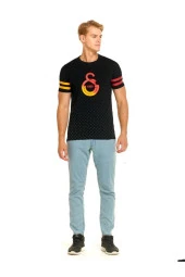 Galatasaray Orijinal Logo Baskılı Siyah T-Shirt Gs Aslan Baskılı Hediyelik Ahşap Kutulu - 6