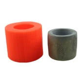 Yaprak Desenli Silindir Beton Saksı Silikon Kalıp  - 104 thumbnail 1