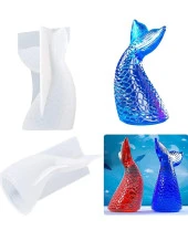 Deniz Kızı Kuyruğu Epoksi Mum Ve Beton Kalıbı - Hobi Kalıbı - Kod:1103 thumbnail 2