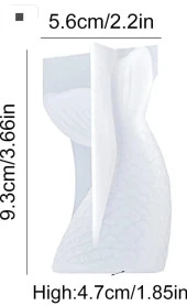 Deniz Kızı Kuyruğu Epoksi Mum Ve Beton Kalıbı - Hobi Kalıbı - Kod:1103 thumbnail 4