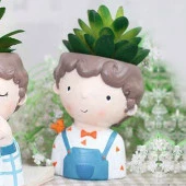 Erkek Çocuk Beton Saksı Silikon Kalıbı - 174 thumbnail 3