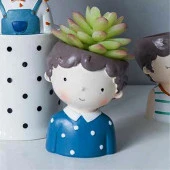 Erkek Çocuk Beton Saksı Silikon Kalıbı - 174 thumbnail 4