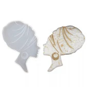 Kadın Silüeti Bardak Altı Reçine Epoksi ve Beton Kalıbı -Kod:240 - 2