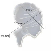 Kadın Silüeti Bardak Altı Reçine Epoksi ve Beton Kalıbı -Kod:240 - 4