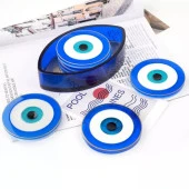 Nazar Değmesin Muhabbete Bardak Altı Stant Epoksi Reçine Silikon Kalıp Set -Kod:1010 thumbnail 1