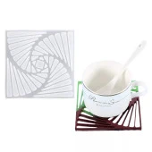 Bardak Altı Desenli Reçine Epoksi Kalıbı -Kod:128 thumbnail 1