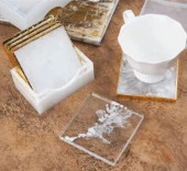 Bardak Altı ve Standı Epoksi Kalıp Seti- Kare-Kod:323-374 thumbnail 1