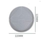 desenli bardak altı silikon kalıp - 119x119 mm-Kod:392 - 1