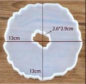 Kenar Dalgalı bardak altlığı Reçine Epoksi Kalıp -Kod:252 thumbnail 2