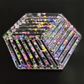 Beton ve Epoksi Silikon Bardak Altı Kalıbı - Altıgen -Kod:194 - 2