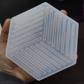 Beton ve Epoksi Silikon Bardak Altı Kalıbı - Altıgen -Kod:194 - 3