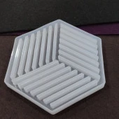 Beton ve Epoksi Silikon Bardak Altı Kalıbı - Altıgen -Kod:194 - 4