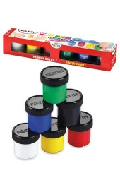 Parmak Boya 6 Renk 25 ml 1 Paket Fatih Parmak Boya Seti 6 lı Su Bazlı Şişe İçerisinde Okul Resim Sınıf - 1
