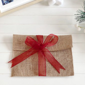 JÜT ZARF 14 X 19 CM (10 ADET) KIRMIZI KURDELELİ - 2
