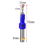 Havşa Ahşap Açma Matkap Ucu 3.5 mm Havşalı - 2