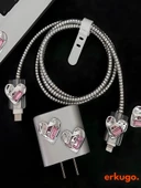 iPhone 18/20 W Şarj Cihazı Uyumlu 5 Parça Şarj Koruma Seti, Kablo Koruyucu - 1