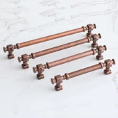Talas Eskitme Antik Bakır Düz Metal 128 mm 12.8 cm Mobilya Mutfak Dolabı Dolap Kulpu Kulbu Kulpları thumbnail 4