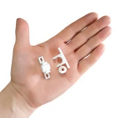 Aletçantam Mobilya Dolap Kapak Tutma Kilit Çıtçıtı Plastik Geçme Çıt Çıt Beyaz -10 Adet - 2