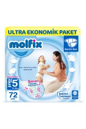 Bebek Bezi 5 Beden Junior Plus Ultra Ekonomik Paket 72 Adet - 1