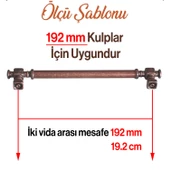 Talas Eskitme Antik Bakır Düz Metal 192 mm 19.2 cm Mobilya Mutfak Dolabı Dolap Kulpu Kulbu Kulpları - 3