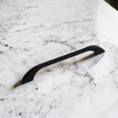 Metal Kulp Mobilya Mutfak Dolabı Çekmece Dolap Kulpları Kapak Kulpu Kulbu Siyah Renk 128 mm thumbnail 3