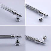 Mobilya Kulp Mutfak Dolabı Çekmece Dolap Kulpları Kapak Kulpu Kulbu Krom Renk 128 mm Metal thumbnail 2