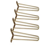 Dolap Sehpa Mobilya Ayakları İçin Metal Altın Renkli Firkete Takımı 20 Cm - 3