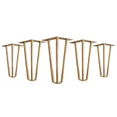 Dolap Sehpa Mobilya Ayakları İçin Metal Altın Renkli Firkete Takımı 25 Cm thumbnail 1