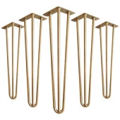Masa Mobilya Ayakları İçin Metal Altın Gold Firkete Takımı 70 Cm - 1