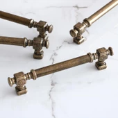 Talas Eskitme Antik Sarı Düz Metal 192 mm 19.2 cm Mobilya Mutfak Çekmece Dolap Kulpu Kulbu Kulpları thumbnail 5