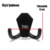 5 Adet Villa Portmanto Askı Vestiyer Duvar Dolap Elbise Askısı Siyah Metal Mobilya Kapı Askılığı thumbnail 2