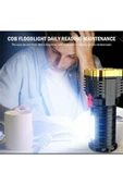 Ultra Parlak El Feneri Usb Şarj 4 Led+yan Cob Led Taktik Günlük Hayat Kamp Avcılık El Feneri - 8
