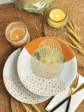 Hisar Ihlara 2 li Porselen Pasta Tabağo 21 cm thumbnail 1