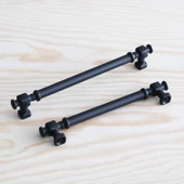Talas Siyah Düz Metal Kulp 128 mm 12.8 cm Mutfak Çekmece Mobilya Dolap Dolabı Kapak Kulpları Kulb - 2