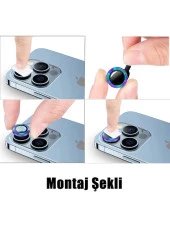 Apple iPhone 14 Pro Max Lens Kamera Koruyucu Mercek MOR - 3