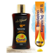 Eda Taşpınar Bronzlaştırıcı Koruyucu Yağ SPF 15 200 ml - 1