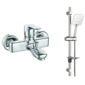 ECA Luna Banyo Bataryası  + T-MAY Çamlıca Oval Borulu Hareketli Sürgülü Duş Seti Üst Takımı - 1