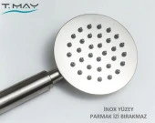 ECA Delta Banyo Bataryası + T-MAY Sardes Mat İnox Oval Borulu Hareketli Sürgülü Duş Seti Üst Takımı - 5