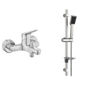 ECA Spylos Banyo Bataryası + T-MAY Arya Oval Borulu Hareketli Sürgülü Duş Seti Üst Takımı - 1