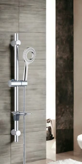 ECA Quadrille Banyo Bataryası + T-MAY Kalemli Oval Borulu Hareketli Sürgülü Duş Seti Üst Takımı - 4