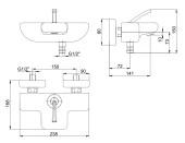 ECA Novita Banyo Bataryası + T-MAY Ayvacık Kare Borulu Hareketli Sürgülü Duş Seti Üst Takımı thumbnail 10