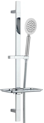 ECA Royal Banyo Bataryası + T-MAY Sardes Mat İnox Kare Borulu Hareketli Sürgülü Duş Seti Üst Takımı - 3