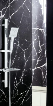 ECA Niobe Banyo Bataryası + T-MAY Çam Kare Borulu Hareketli Sürgülü Duş Seti Üst Takımı - 4
