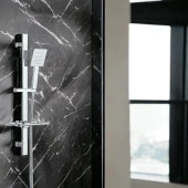 ECA Niobe Banyo Bataryası + T-MAY Çam Kare Borulu Hareketli Sürgülü Duş Seti Üst Takımı - 8