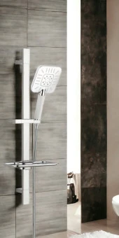 ECA Lia Banyo Bataryası + T-MAY Çamlıca Kare Borulu Hareketli Sürgülü Duş Seti Üst Takımı thumbnail 4