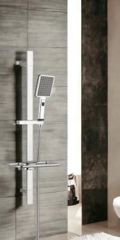ECA Lia Banyo Bataryası + T-MAY Sümbül Kare Borulu Hareketli Sürgülü Duş Seti Üst Takımı - 9