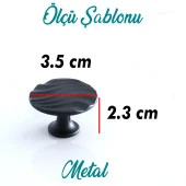Mat Siyah Kulp Düğme Mobilya Mutfak Dolabı Çekmece Dolap Kulpları Kapak Kulpu Kulb Metal thumbnail 3